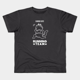 Cardio Cats Running team! Kids T-Shirt